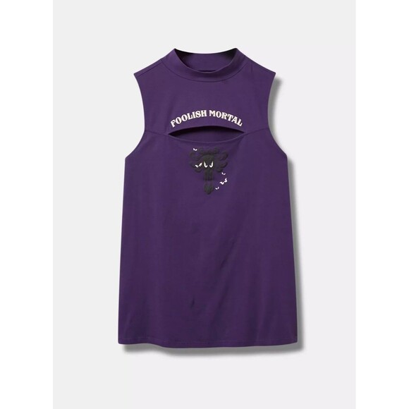 NWT Torrid Disney Haunted Mansion Foxy Mock Neck Cut Out Size 4 / 26 Plus AS IS - Picture 1 of 6